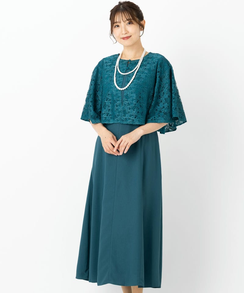 東京ソワール 【マザーズドレス】ロングカバーアップ付きオパール