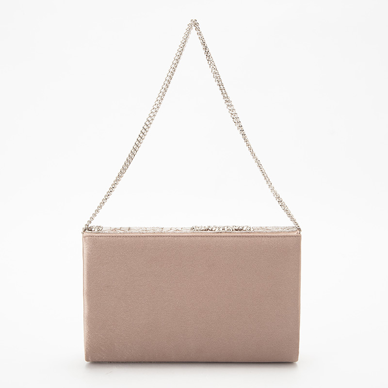 ROPE' ロペ ビーズ幾何刺繍パーティーバッグ その他 x グレー系 x