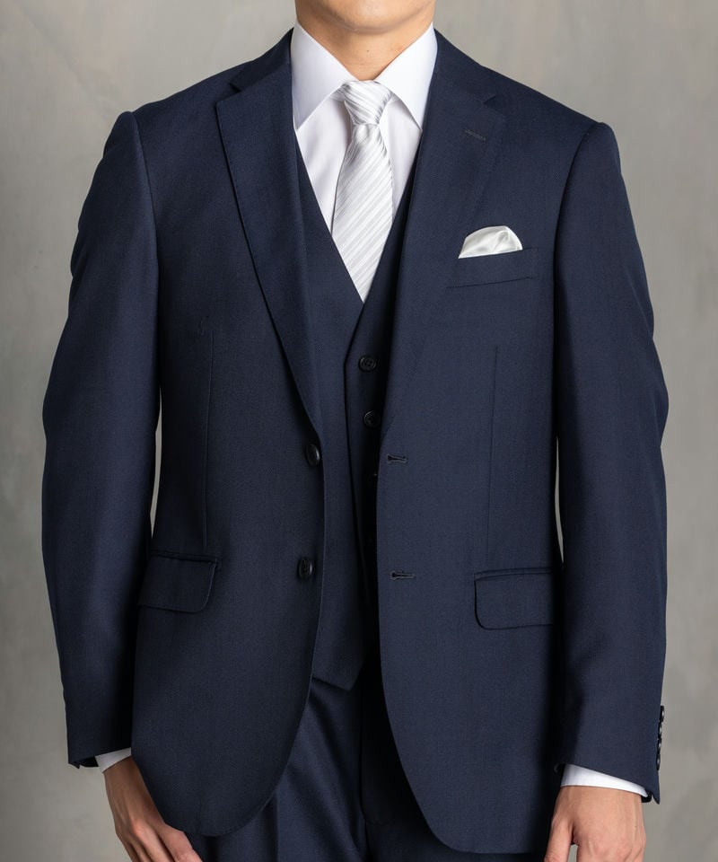 Select Shop [2579RJ]ウールブレンドソリッドスリーピーススーツ