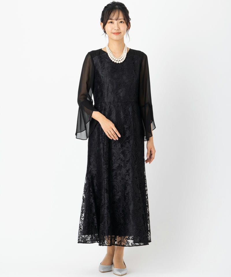 Aimer 【マザーズドレス】エメ フレアスリーブレースマーメイドライン