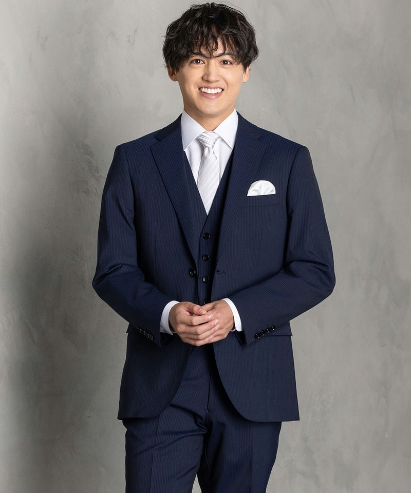 Select Shop [2579RJ]ウールブレンドソリッドスリーピーススーツ