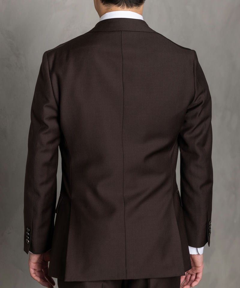 SUIT SQUARE 尾州・ソリッドフォーマルスリーピーススーツ ブラウン系