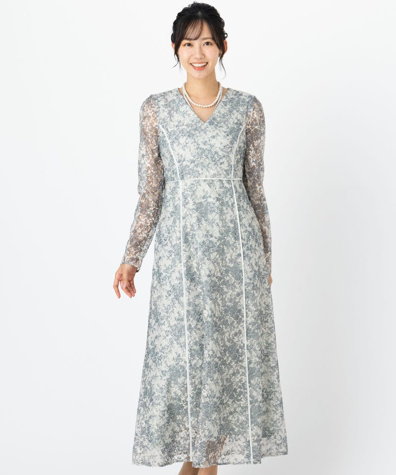 LAGUNAMOON ラグナムーン LADYフラワージャガードレースドレス