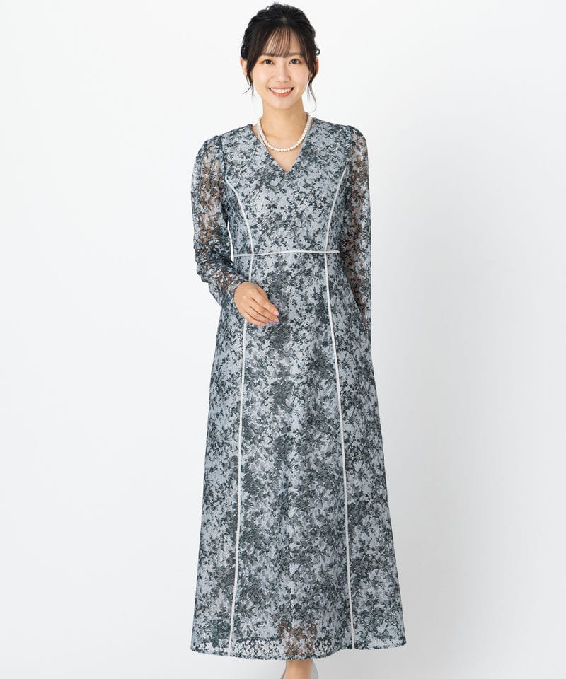 LAGUNAMOON ラグナムーン LADYレースプリントドレス その他 x グリーン