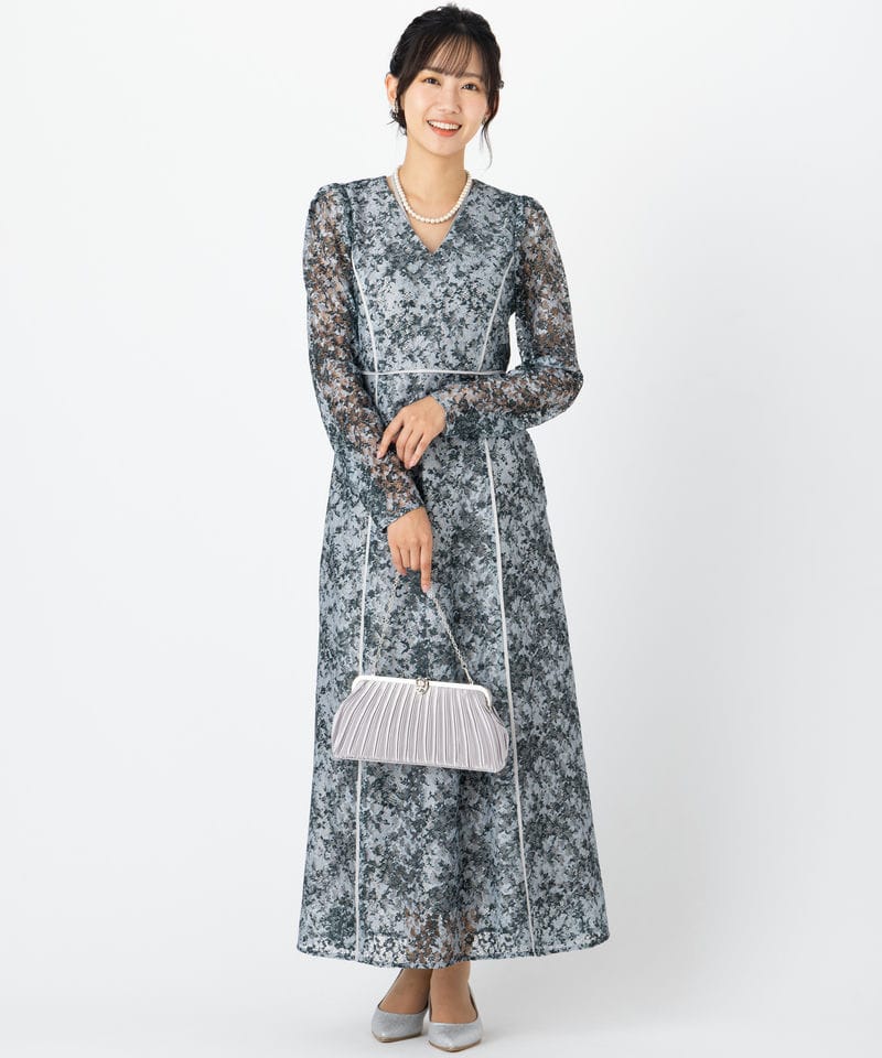 LAGUNAMOON ラグナムーン LADYレースプリントドレス その他 x グリーン