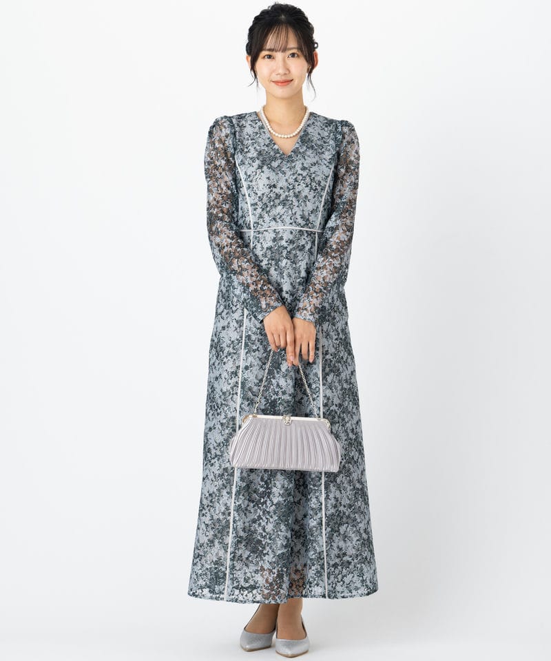 LAGUNAMOON ラグナムーン LADYレースプリントドレス その他 x グリーン