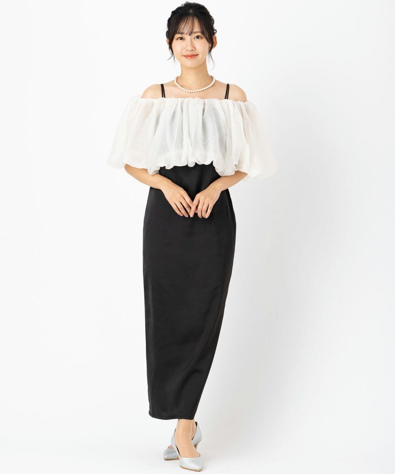 Chico チコ オフショルダーシアーボレロセットドレス その他 x