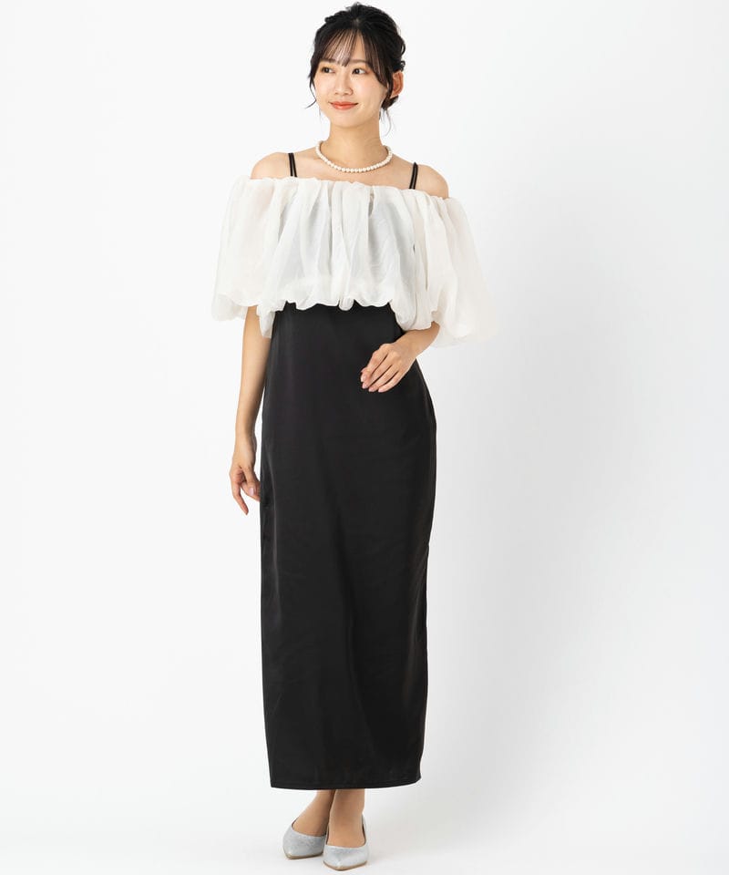 Chico チコ オフショルダーシアーボレロセットドレス その他 x