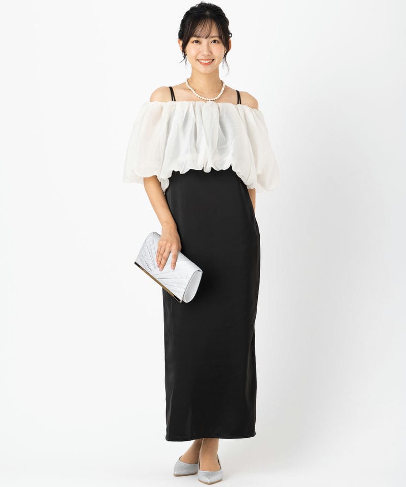 Chico チコ オフショルダーシアーボレロセットドレス その他 x
