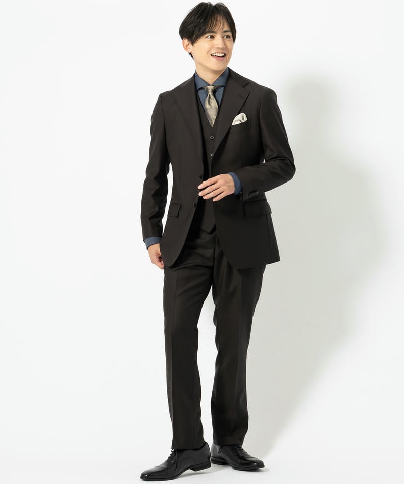 SUIT SQUARE スーツスクエア 尾州・微光沢フォーマルソリッド