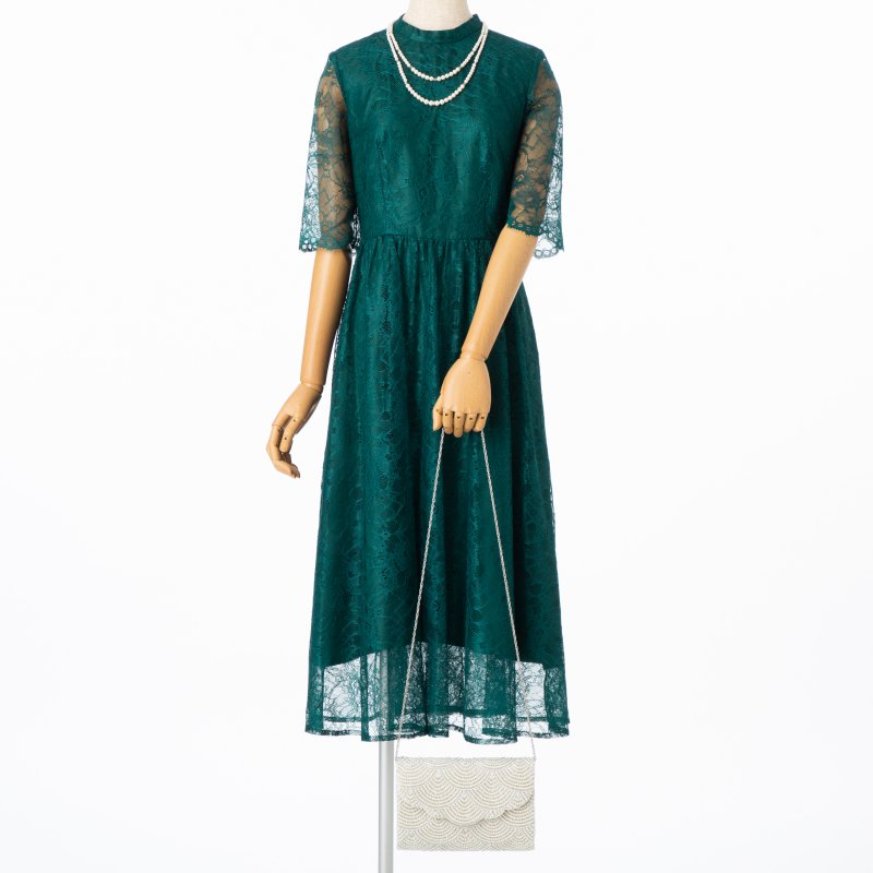 Aimer 【ドレス2点Set】ラッセルレース7分袖ロングドレス その他 x