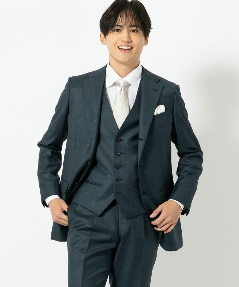 ONLY オンリー シルクブレンド3ピースフォーマルスーツ グレー系