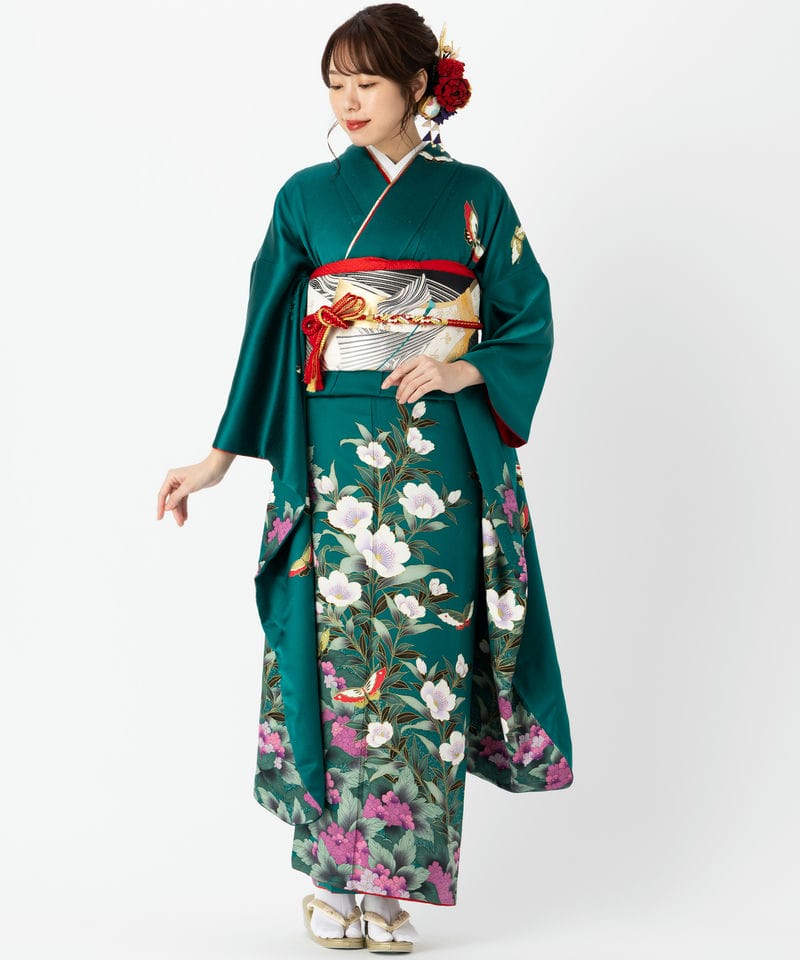 Select Shop 【振袖】紫陽花に蝶 その他 x グリーン系 | 結婚式