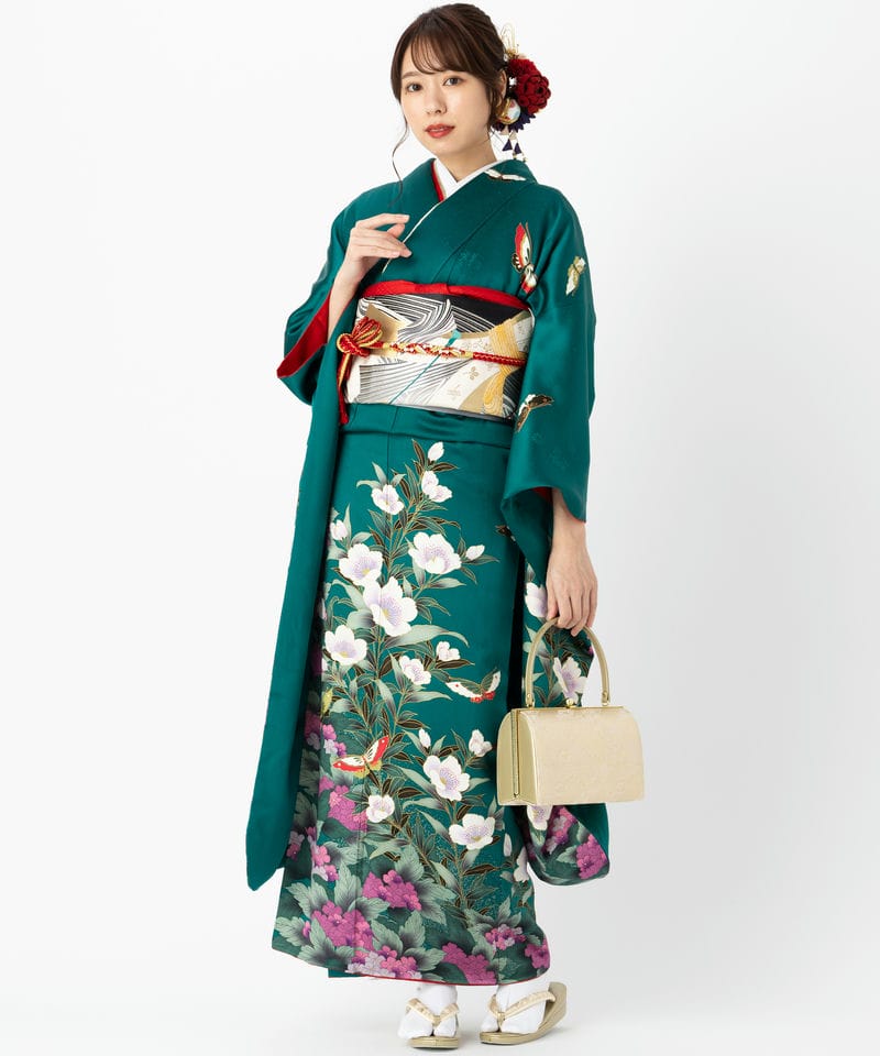 Select Shop 【振袖】紫陽花に蝶 その他 x グリーン系 | 結婚式