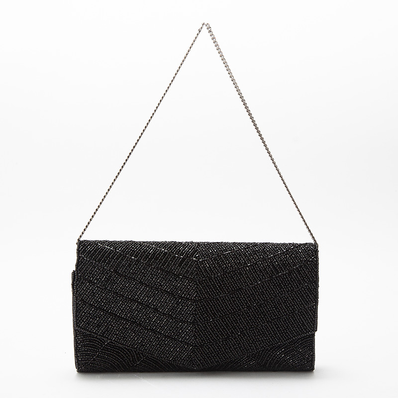 EPOCA ブラック ビーズクラッチバッグ Ray Beams レイビームス シンプルビーズクラッチバッグ ブラック系