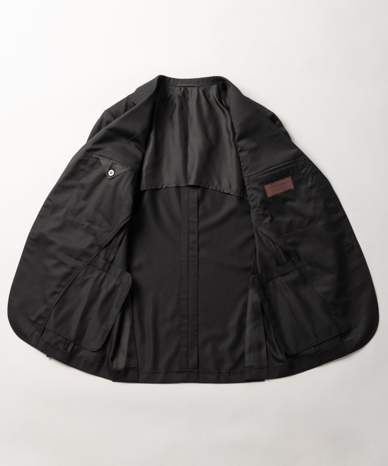 UNITED ARROWS ユナイテッドアローズ サージ3ボタンスーツ ブラック系