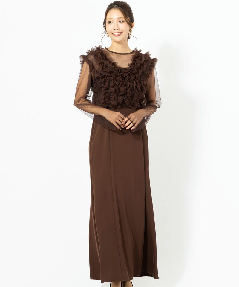 et.UNiVER エト.ユニヴェール メニーウェイフリルドレス ブルー系