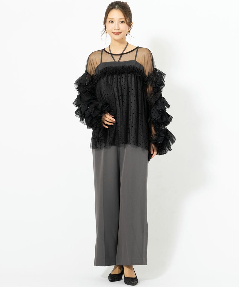 ANDRESD アンドレスド デコラティブチュールトップス&ダブルクロス