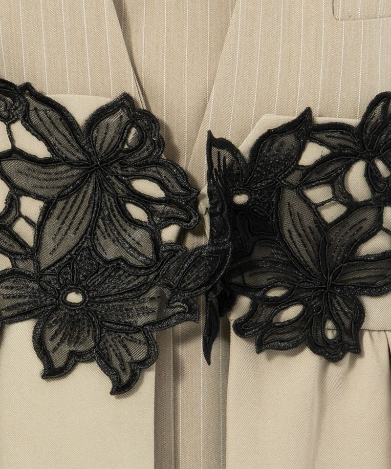 ANDRESD アンドレスド ピンストライプテーラードビスチェドレス