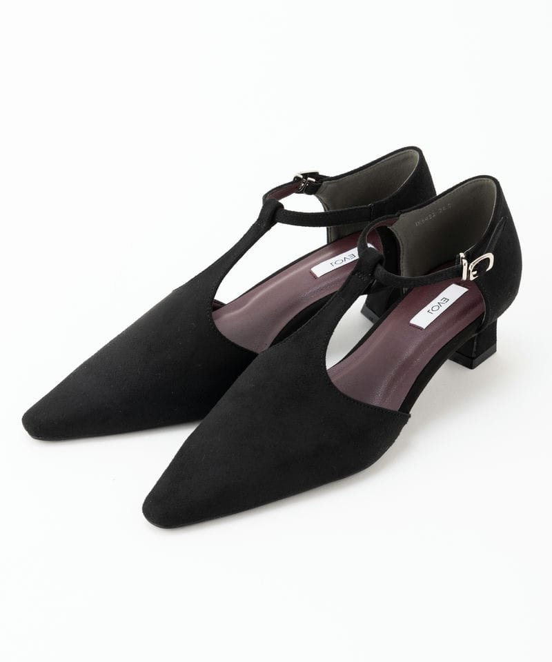 LAGUNAMOON LADYアシンメトリーパンプス LAGUNAMOON ラグナムーン LADYアシンメトリーパンプス ブラック系