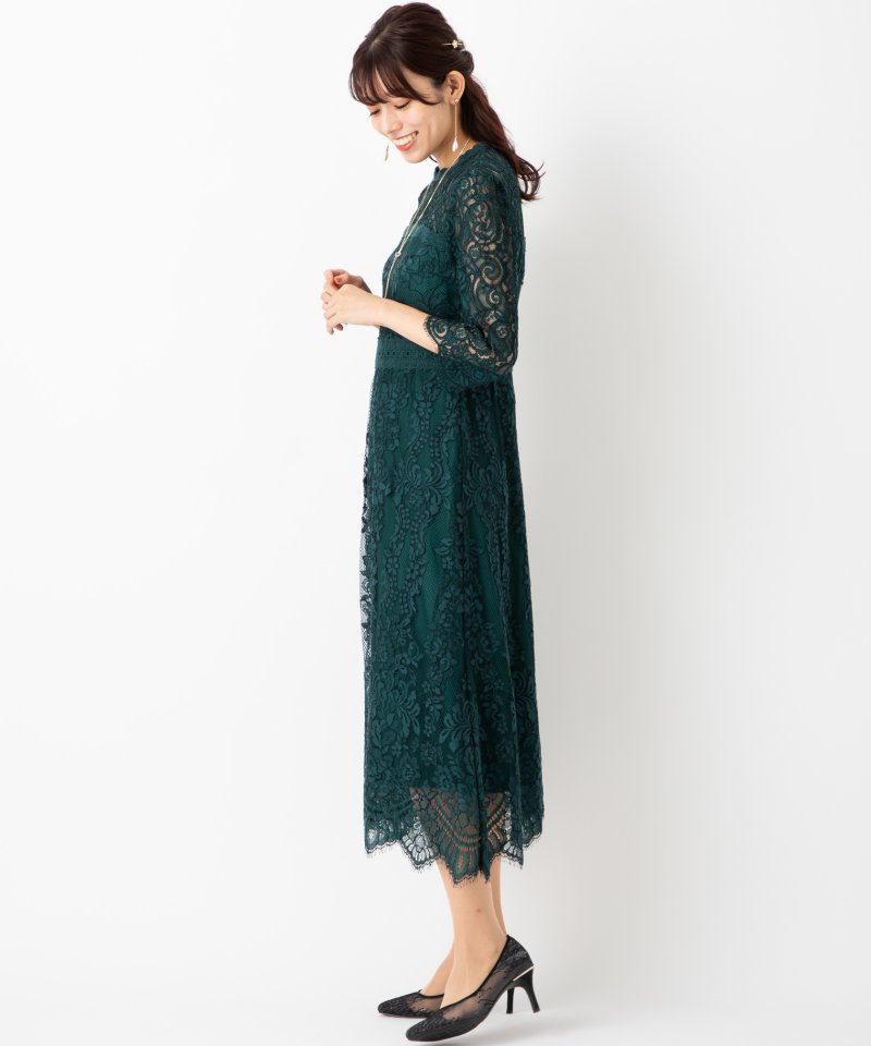 GRACE CONTINENTAL グレースコンチネンタル ハイネックレース切替