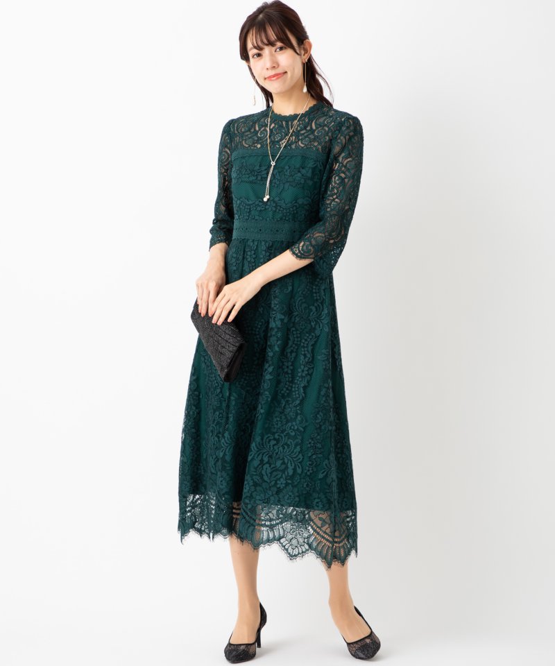 GRACE CONTINENTAL グレースコンチネンタル ハイネックレース切替