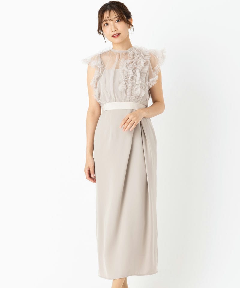 SNIDEL スナイデル ボレロセットジャガードドレス その他 x ピンク系 x