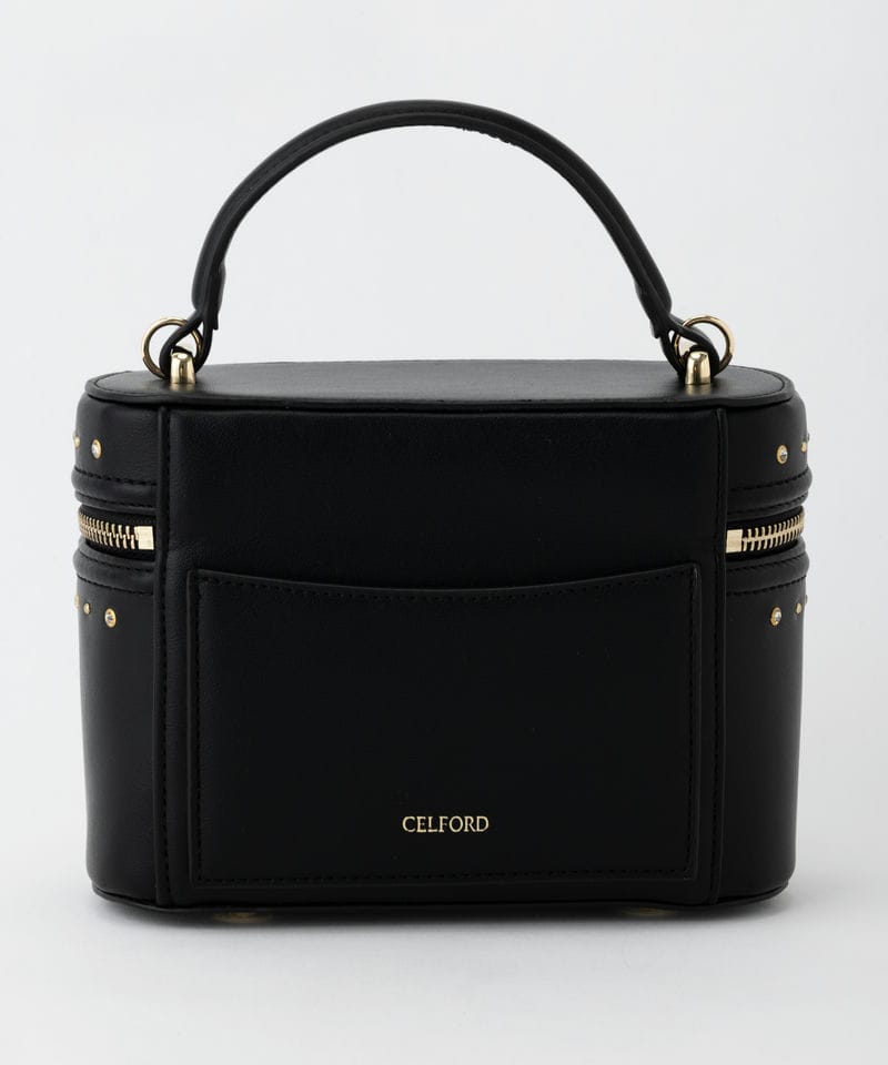 スタッズ ブラック パーティーバッグ CELFORD セルフォード ビジュースタッズバニティバッグ ブラック系
