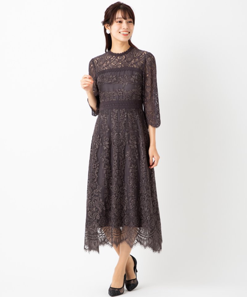 GRACE CONTINENTAL グレースコンチネンタル ハイネックレース切替
