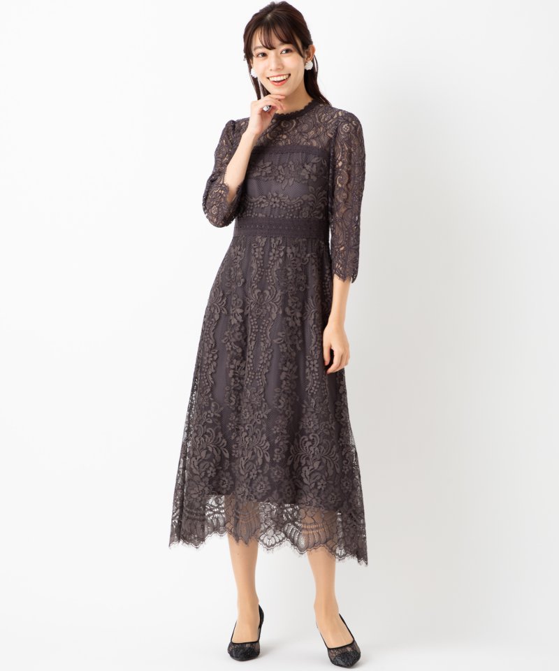 GRACE CONTINENTAL グレースコンチネンタル ハイネックレース切替