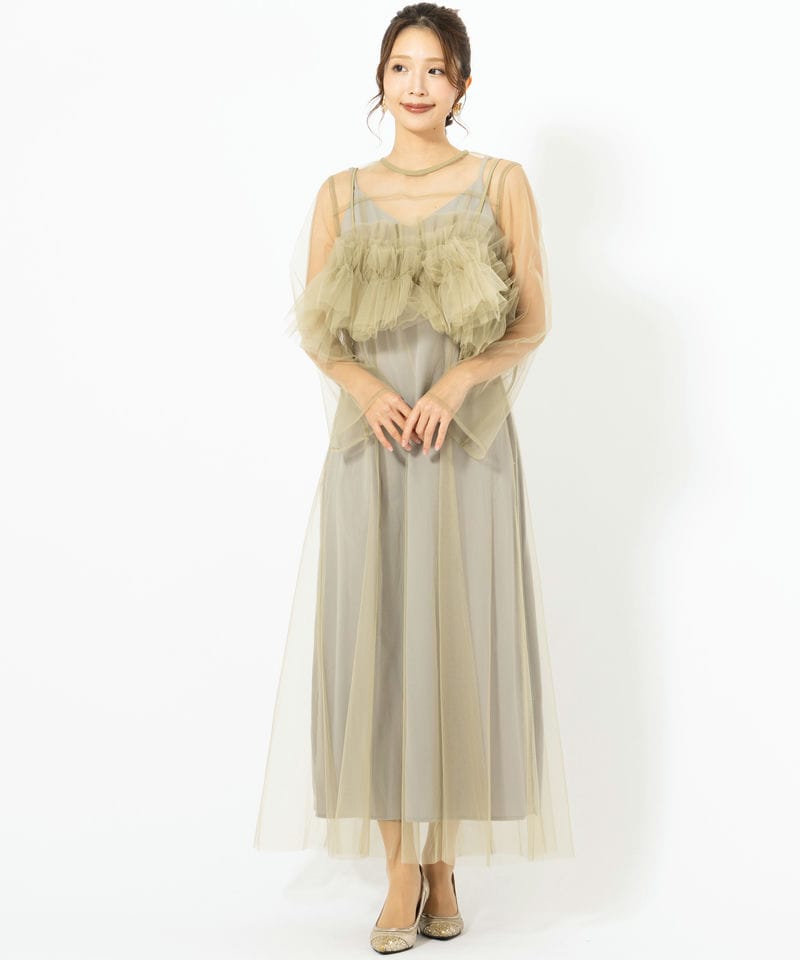 ANDRESD アンドレスド マルチウェイボリュームチュールドレス グリーン