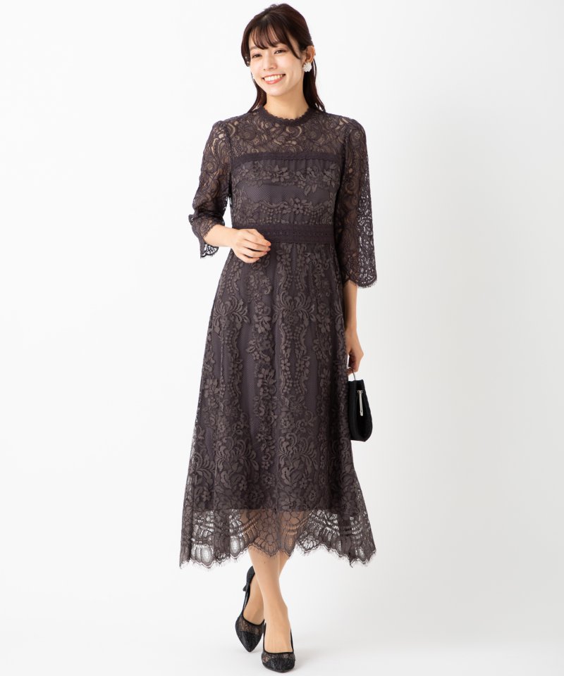 GRACE CONTINENTAL グレースコンチネンタル ハイネックレース切替