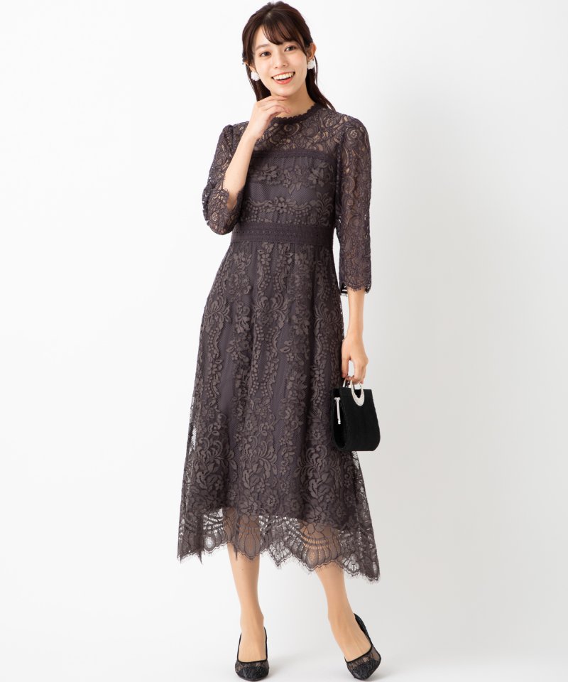 GRACE CONTINENTAL グレースコンチネンタル ハイネックレース切替