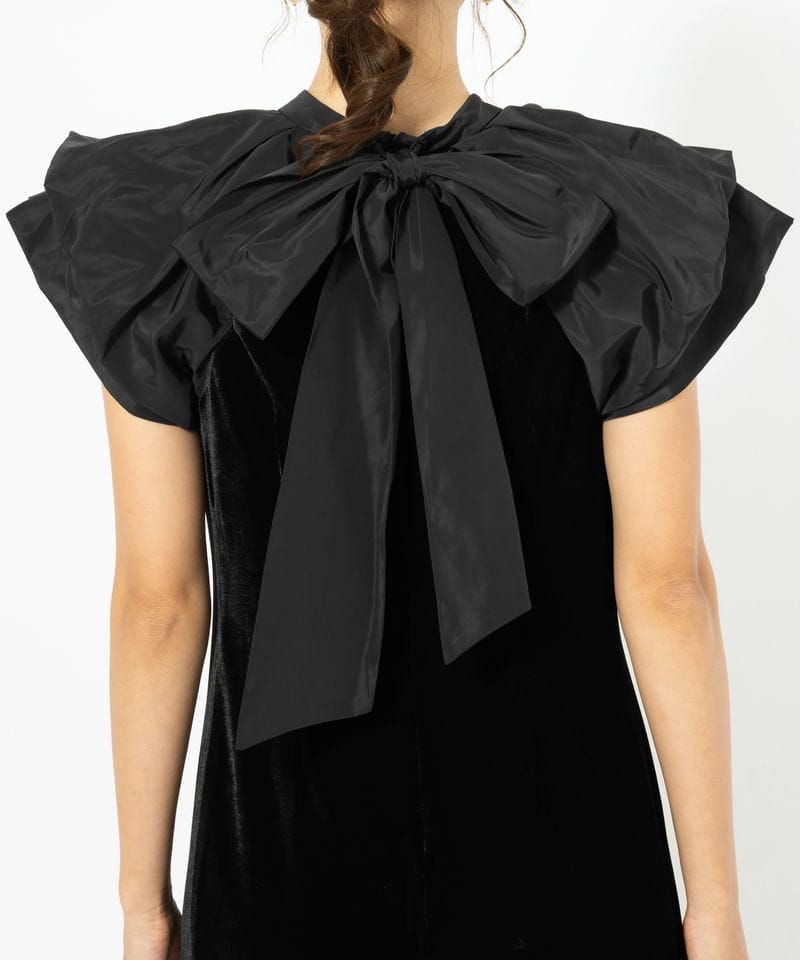 ANDRESD アンドレスド ドレープベロアドレス ブラック系 | 結婚式