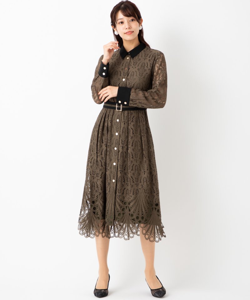 GRACE CONTINENTAL グレースコンチネンタル レース刺繍ドレス その他 x 