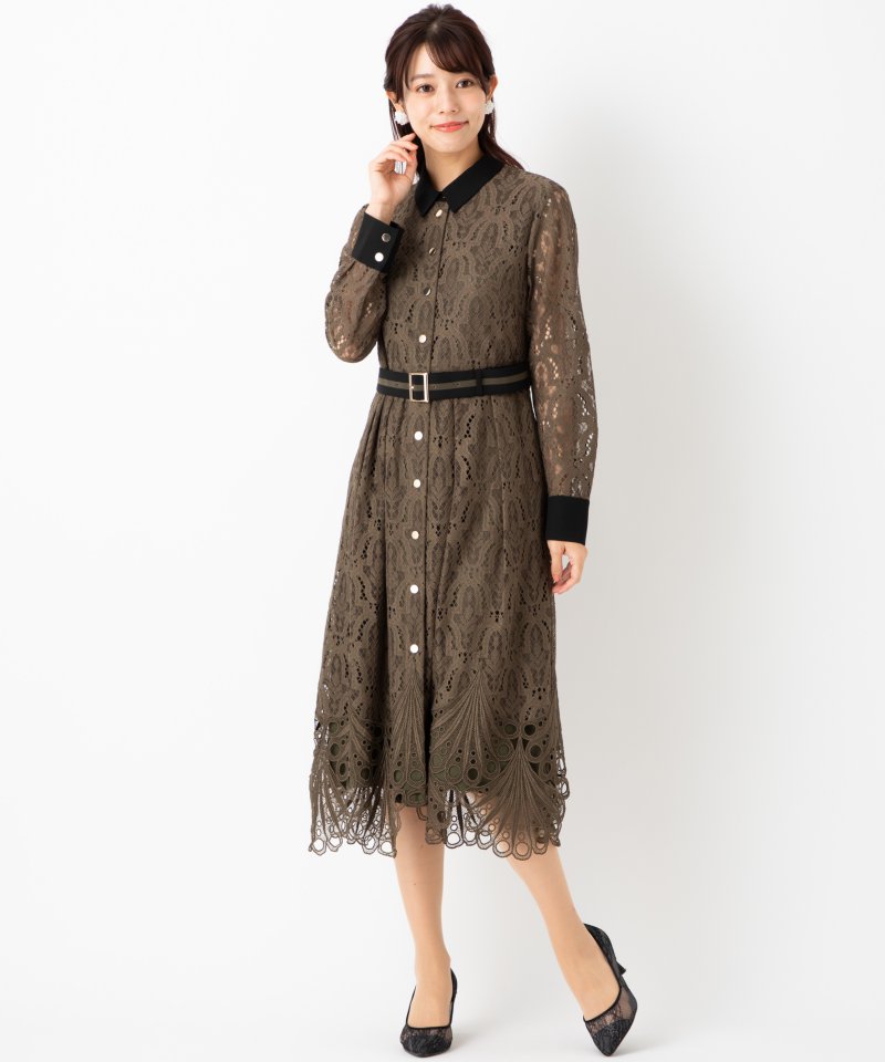 GRACE CONTINENTAL グレースコンチネンタル レース刺繍ドレス その他 x 