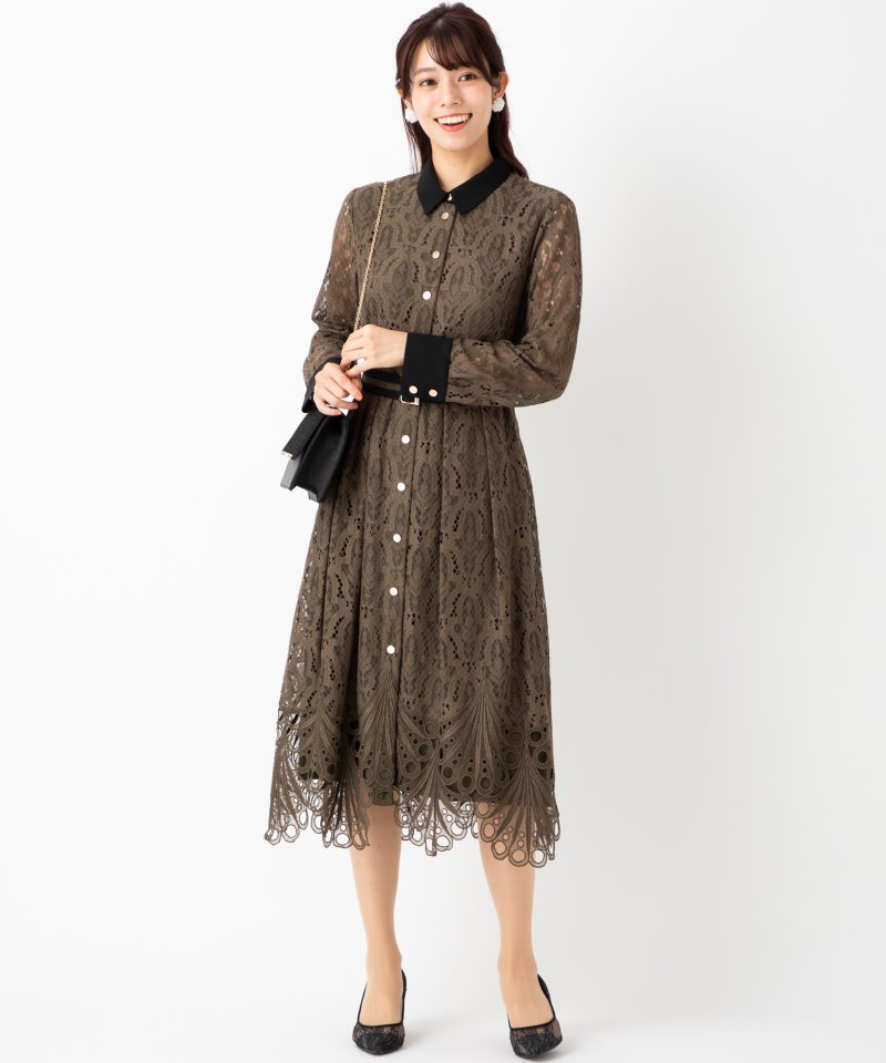 GRACE CONTINENTAL グレースコンチネンタル レース刺繍ドレス その他 x
