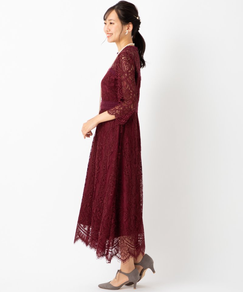 GRACE CONTINENTAL グレースコンチネンタル ハイネックレース切替