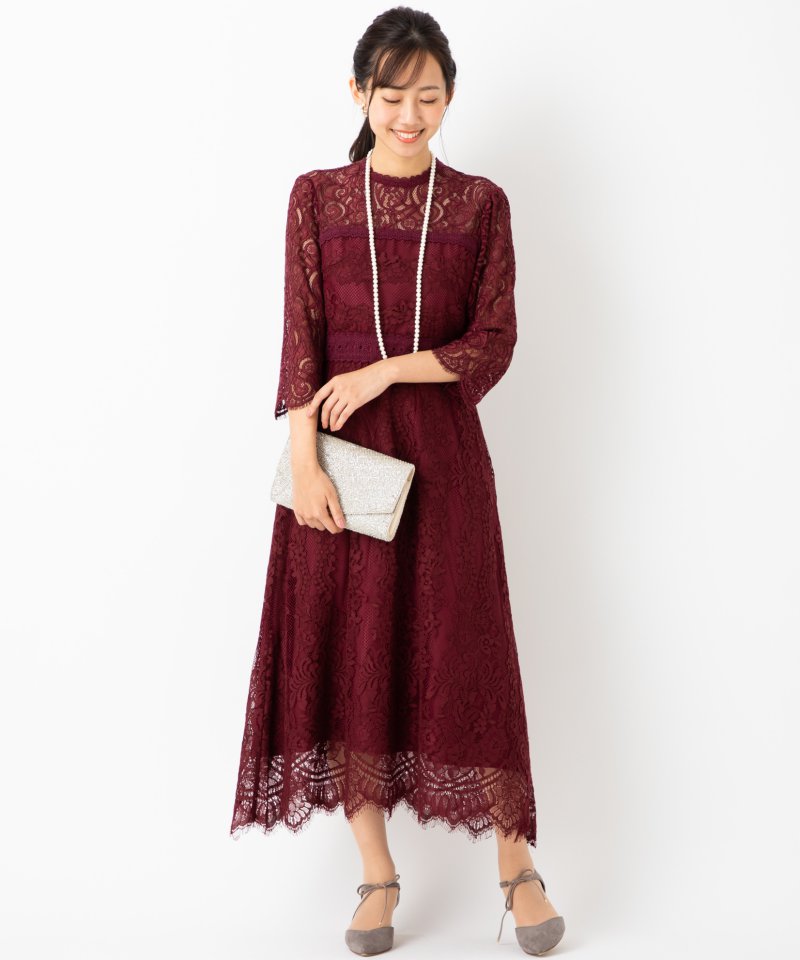 GRACE CONTINENTAL グレースコンチネンタル ハイネックレース切替