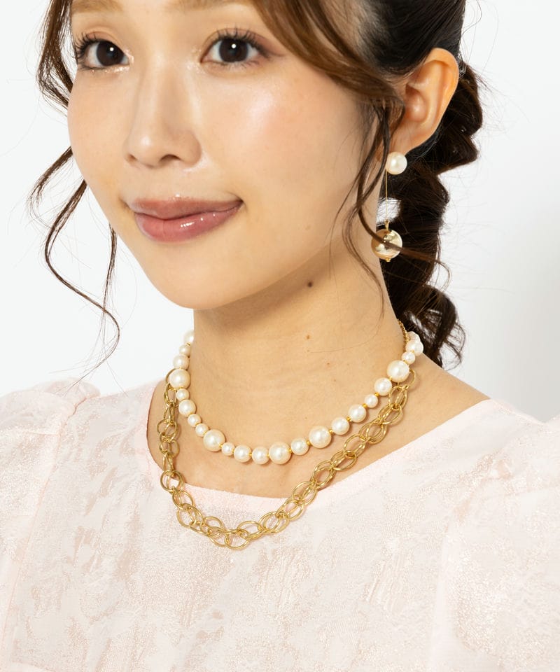 Aimer エメ 二連パールネックレス その他 x ゴールド系 | 結婚式