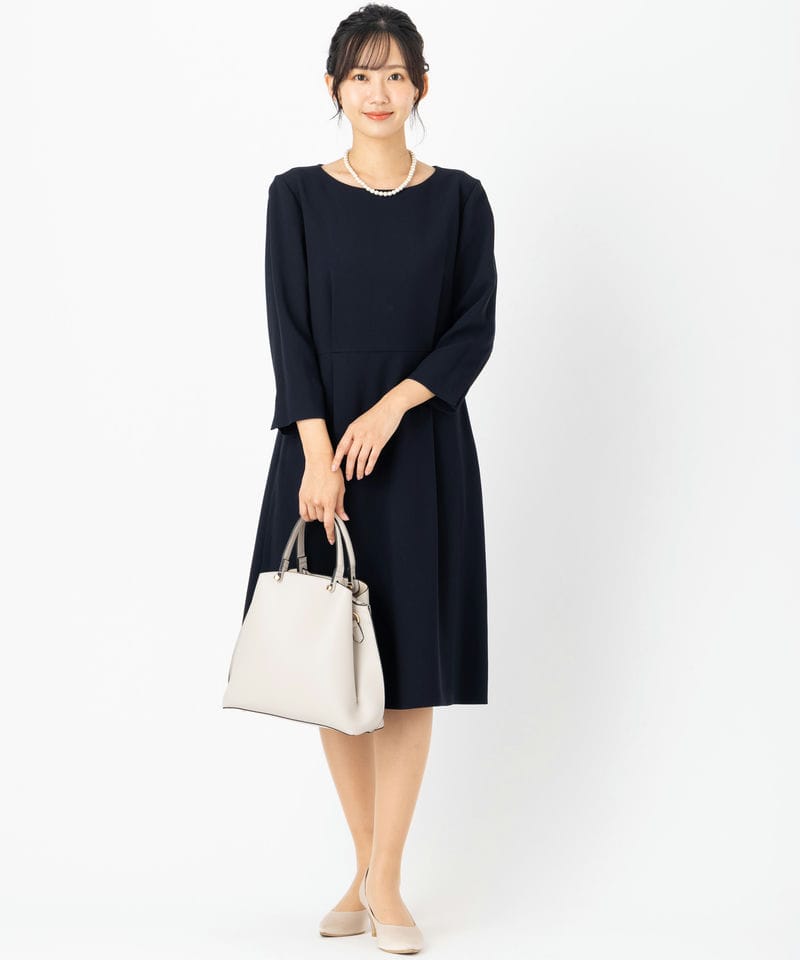 23区 トリアセダブルジョーゼットワンピース ネイビー系 | 結婚式