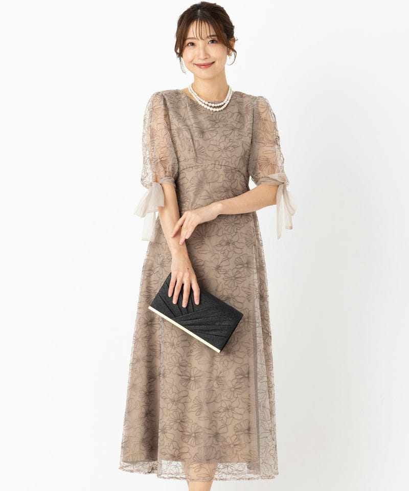 SNIDEL スナイデル バックデザインレースオケドレス その他 x レッド系