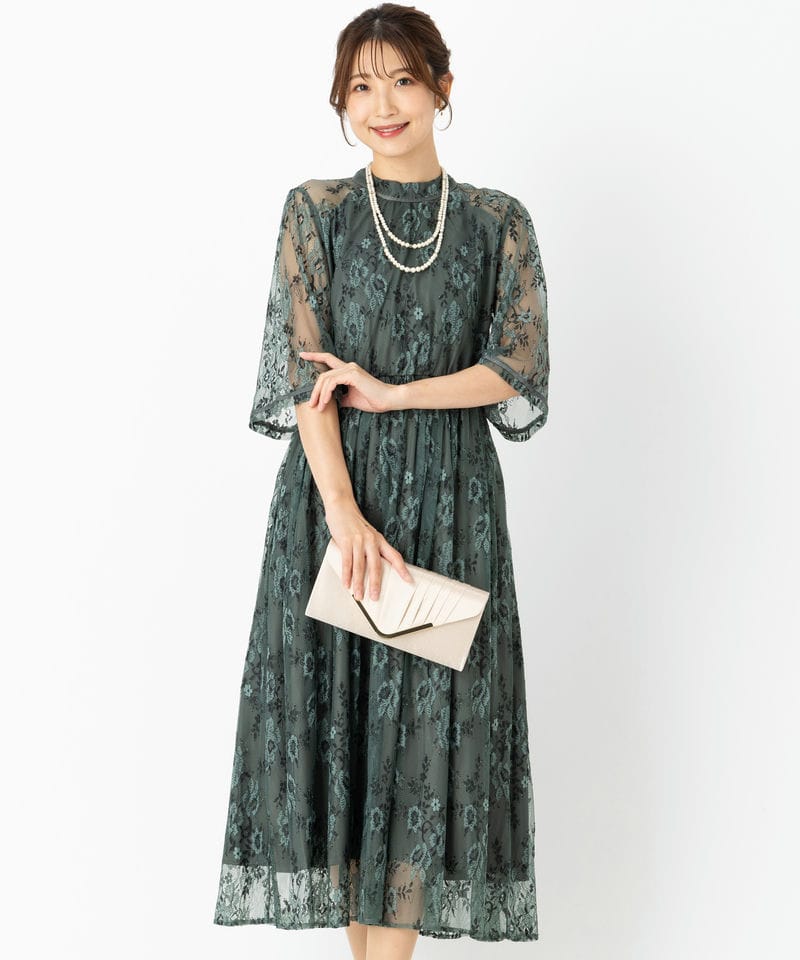 Aimer 【ドレス3点セット】エメ チュールエンブロイダリーレース