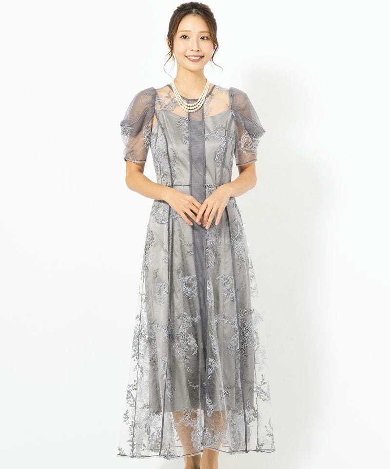 Dorry Doll ドリードール バイカラーエンブロイダリーセットドレス