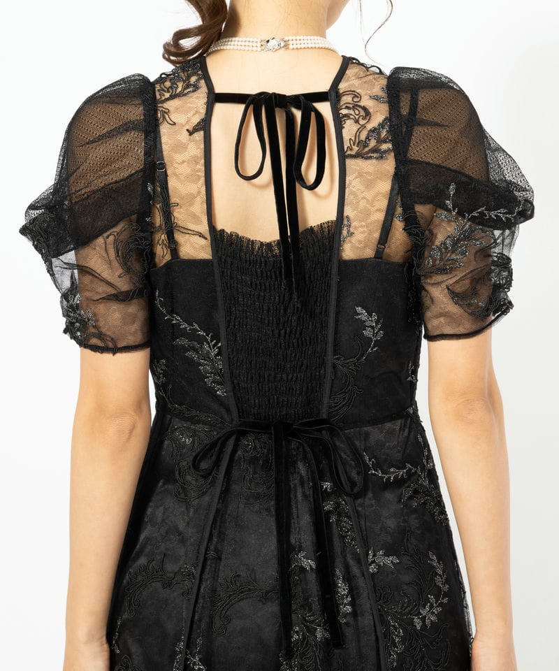 FRAY I.D フレイアイディー コードフラワーレースドレス ブラック系