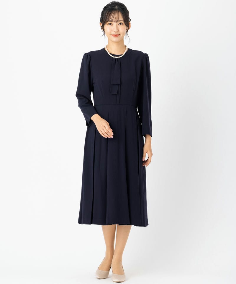 CELFORD セルフォード プリーツワンピース ネイビー系 | 結婚式