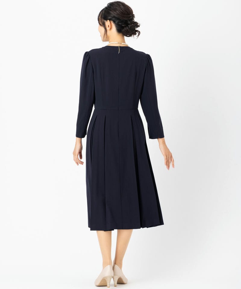 CELFORD セルフォード プリーツワンピース ネイビー系 | 結婚式