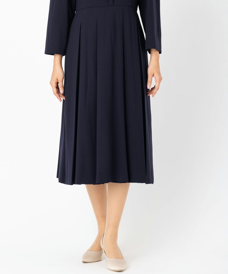 CELFORD ネイビー プリーツワンピース サイズ40 L相当 フォーマル CELFORD セルフォード プリーツワンピース ネイビー系 | 結婚式