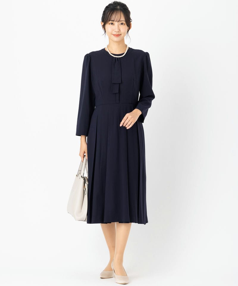CELFORD セルフォード プリーツワンピース ネイビー系 | 結婚式