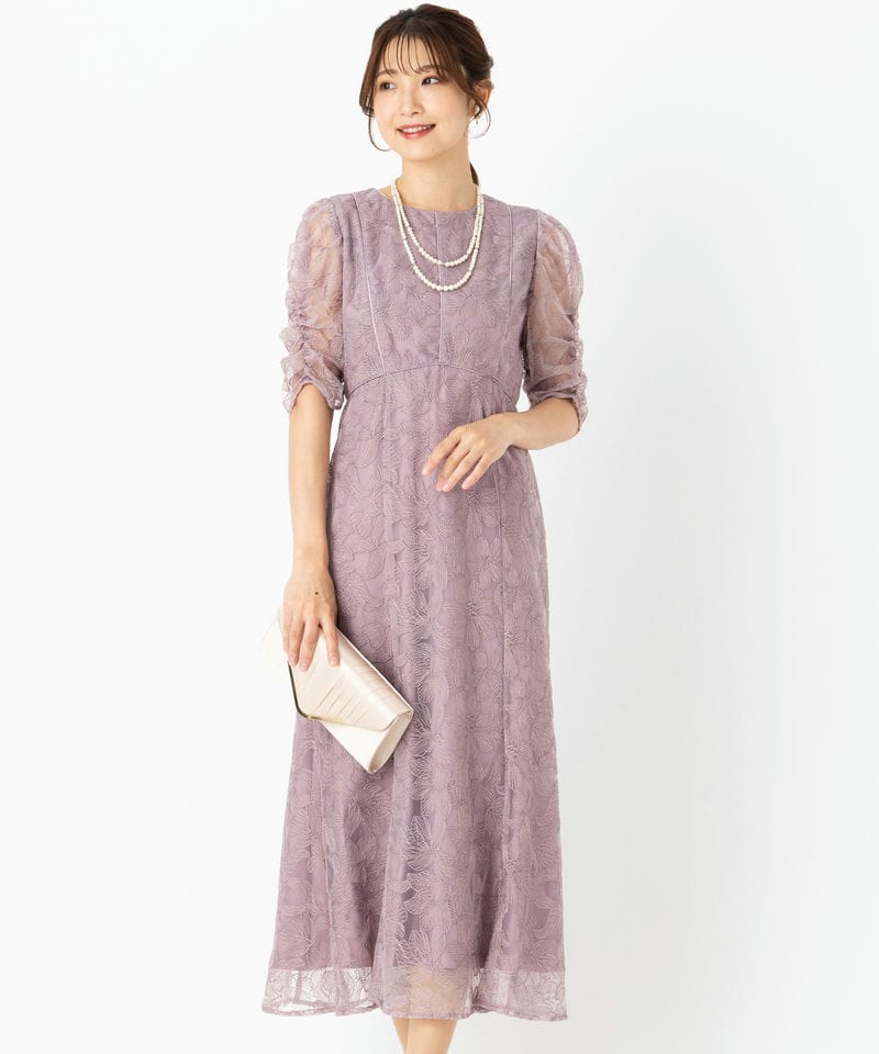 Aimer 【ドレス3点セット】エメ チュールエンブロイダリーレース